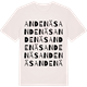 Vintage White t-shirt med Andenäs ordlek t-shirt