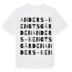 Anders-Bengtsgården ordlek t-shirt – ekologisk bomull t-shirt från Pinshirt