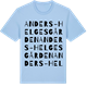 Blue Soul t-shirt med Anders-Helgesgården ordlek t-shirt