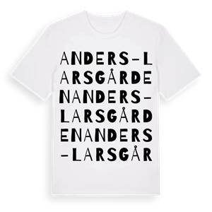 Anders-Larsgården ordlek t-shirt – ekologisk bomull t-shirt från Pinshirt