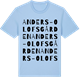 Blue Soul t-shirt med Anders-Olofsgården ordlek t-shirt