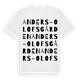 White t-shirt med Anders-Olofsgården ordlek t-shirt
