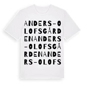 Anders-Olofsgården ordlek t-shirt – ekologisk bomull t-shirt från Pinshirt