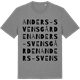 Mid Heather Gray t-shirt med Anders-Svensgården ordlek t-shirt