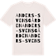 Vintage White t-shirt med Anders-Svensgården ordlek t-shirt