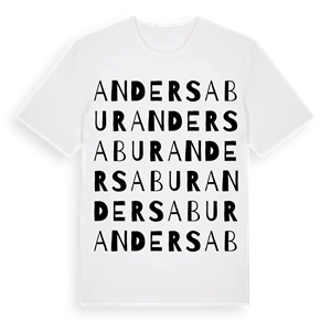 Andersabur ordlek t-shirt – ekologisk bomull t-shirt från Pinshirt