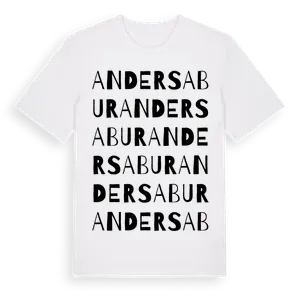 Andersabur ordlek t-shirt – ekologisk bomull t-shirt från Pinshirt
