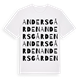 White t-shirt med Andersgården ordlek t-shirt