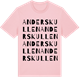 Pink Cotton t-shirt med Anderskullen ordlek t-shirt