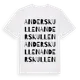 White t-shirt med Anderskullen ordlek t-shirt