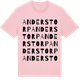 Pink Cotton t-shirt med Anderstorp ordlek t-shirt