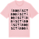 Pink Cotton t-shirt med Ändnäset ordlek t-shirt