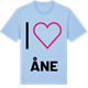 Blue Soul t-shirt med Jag älskar Åne t-shirt stort tryck