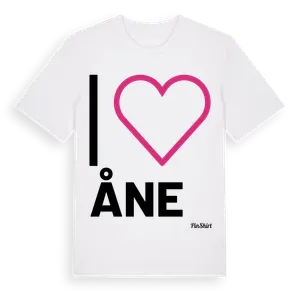 Jag älskar Åne t-shirt stort tryck – ekologisk bomull t-shirt från Pinshirt