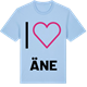 Blue Soul t-shirt med Jag älskar Äne t-shirt stort tryck