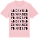 Pink Cotton t-shirt med Anebyn ordlek t-shirt