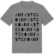 Mid Heather Gray t-shirt med Anfastebo ordlek t-shirt