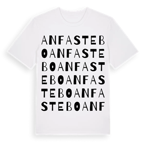 Anfastebo ordlek t-shirt – ekologisk bomull t-shirt från Pinshirt