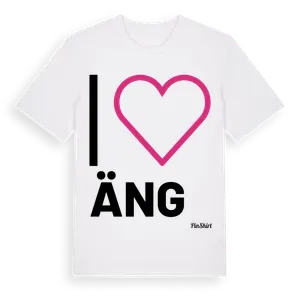 Jag älskar Äng t-shirt stort tryck – ekologisk bomull t-shirt från Pinshirt
