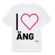White t-shirt med Jag älskar Äng t-shirt stort tryck