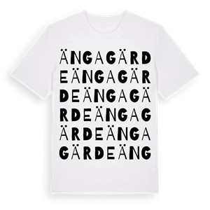 Ängagärde ordlek t-shirt – ekologisk bomull t-shirt från Pinshirt