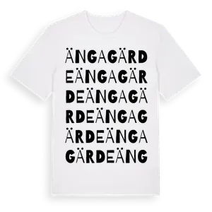 Ängagärde ordlek t-shirt – ekologisk bomull t-shirt från Pinshirt