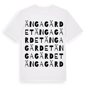 Ängagärdet ordlek t-shirt – ekologisk bomull t-shirt från Pinshirt