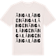 Vintage White t-shirt med Ängalången ordlek t-shirt