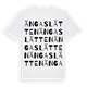 White t-shirt med Ängaslätten ordlek t-shirt