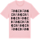 Pink Cotton t-shirt med Ängen ordlek t-shirt