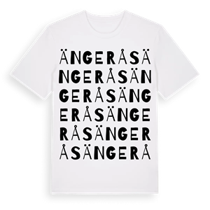 Ängerås ordlek t-shirt – ekologisk bomull t-shirt från Pinshirt