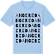Blue Soul t-shirt med Angered ordlek t-shirt