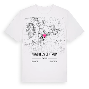 Angereds Centrum karta t-shirt – ekologisk bomull t-shirt från Pinshirt