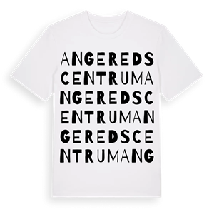 Angereds Centrum ordlek t-shirt – ekologisk bomull t-shirt från Pinshirt