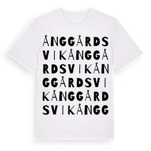 Ånggårdsvik ordlek t-shirt – ekologisk bomull t-shirt från Pinshirt