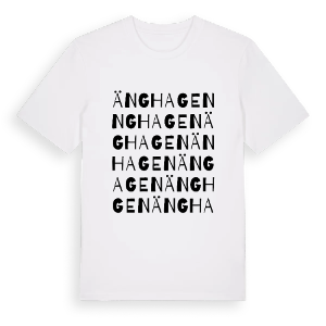 Änghagen ordlek t-shirt – ekologisk bomull t-shirt från PinShirt