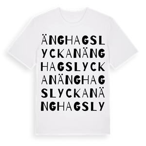 Änghagslyckan ordlek t-shirt – ekologisk bomull t-shirt från Pinshirt