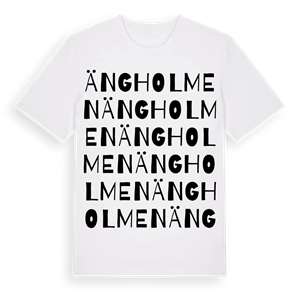 Ängholmen ordlek t-shirt – ekologisk bomull t-shirt från Pinshirt