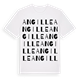 White t-shirt med Angille ordlek t-shirt