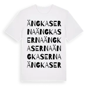 Ängkaserna ordlek t-shirt – ekologisk bomull t-shirt från Pinshirt