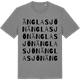Mid Heather Gray t-shirt med Änglasjön ordlek t-shirt