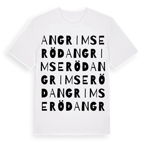 Angrimseröd ordlek t-shirt – ekologisk bomull t-shirt från Pinshirt