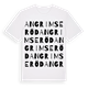 Angrimseröd ordlek t-shirt