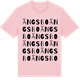 Pink Cotton t-shirt med Ängsbo ordlek t-shirt
