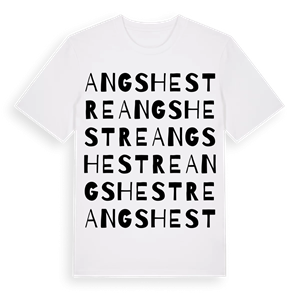 Angshestre ordlek t-shirt – ekologisk bomull t-shirt från Pinshirt