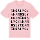 Pink Cotton t-shirt med Ängslyckan ordlek t-shirt