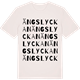 Vintage White t-shirt med Ängslyckan ordlek t-shirt