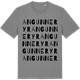 Mid Heather Gray t-shirt med Angunneryr ordlek t-shirt