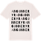 Vintage White t-shirt med Angunneryr ordlek t-shirt