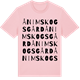 Pink Cotton t-shirt med Ånimskogs gård ordlek t-shirt